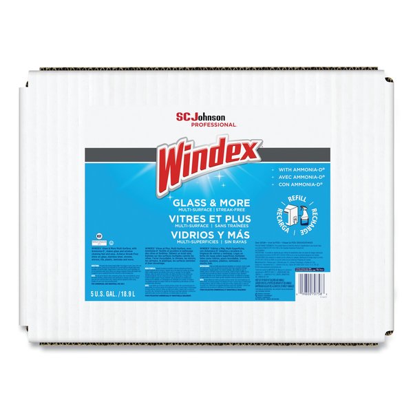 Windex Glass Cleaner with Ammonia-D, 5gal Bag-in-Box Dispenser 696502